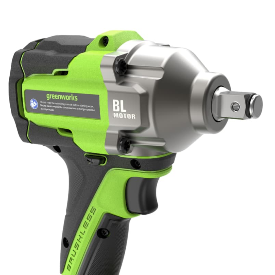 Гайковёрт ударный аккумуляторный Greenworks 24V 500Нм IW5500 3805007, бесщёточный — детальное фото