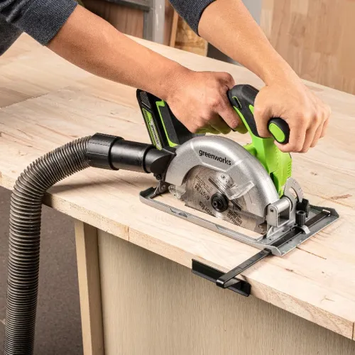 Циркулярная пила Greenworks GD24CS165 24V 1501607 бесщеточная аккумуляторная — детальное фото