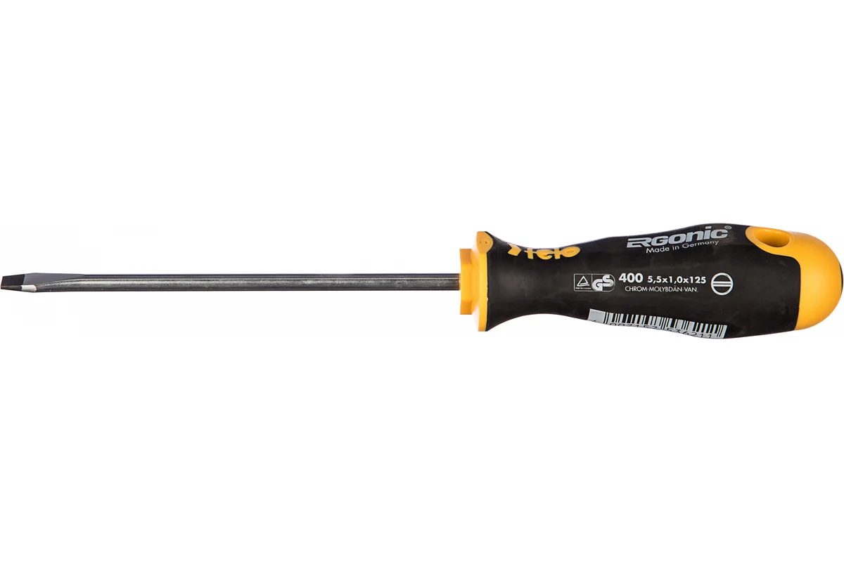 Плоская шлицевая отвертка 5,5х1,0х125 Felo Ergonic 40055410 — детальное фото