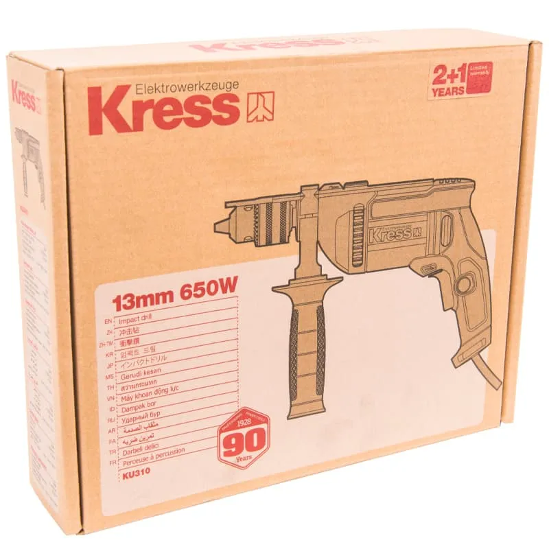 Дрель ударная KRESS KU310 650Вт 13мм электрическая — детальное фото