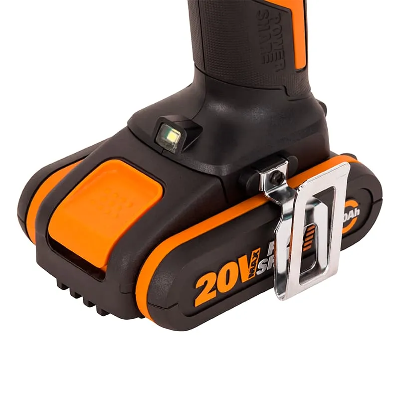 Дрель-шуруповерт WORX WX108 20V 45Нм аккумуляторная — детальное фото