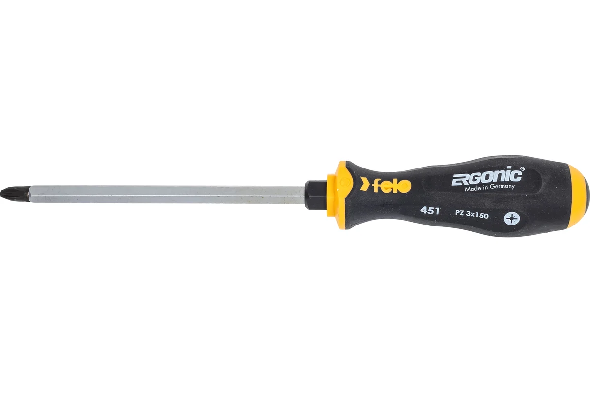 Ударная отвертка Felo Ergonic крестовая, PZ3x150 45130540 — детальное фото