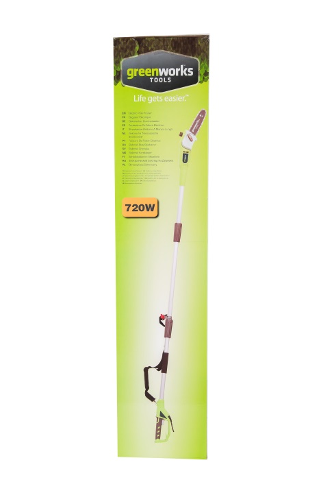 Высоторез – сучкорез 20 см электрический Greenworks GPS7220 720W — детальное фото