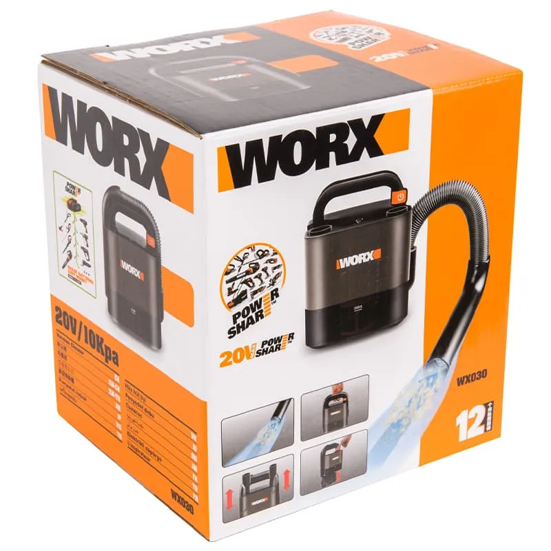 Пылесос для автомобиля WORX WX030 20V аккумуляторный — детальное фото