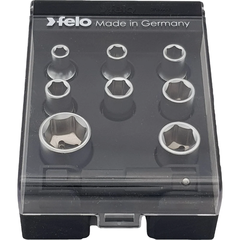 Набор головок 4-13 мм, 8 шт с адаптером в кейсе Felo 05798106 — детальное фото