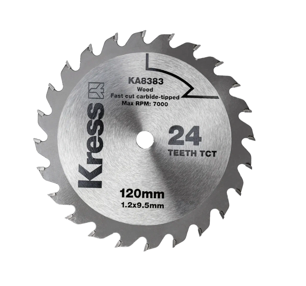 Диск твердосплавный KRESS KA8383 24T TCT 120х1,2х9,5 мм по дереву — детальное фото
