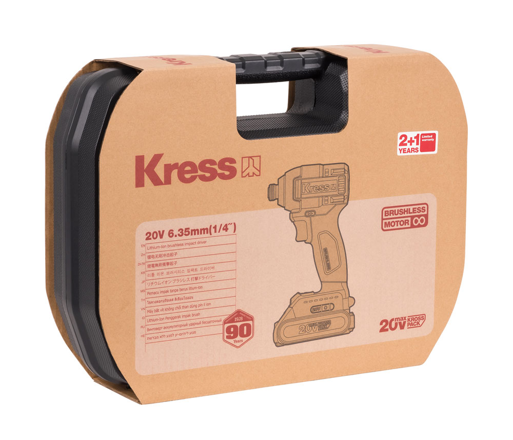 Винтоверт KRESS KU280 20V 190 Нм бесщеточный аккумуляторный — детальное фото