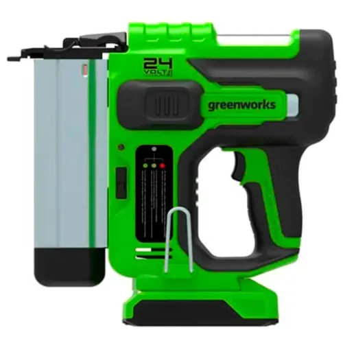 Гвоздезабивной пистолет (нейлер) аккумуляторный Greenworks 24V GD24BN 3400707, бесщёточный, без АКБ и ЗУ