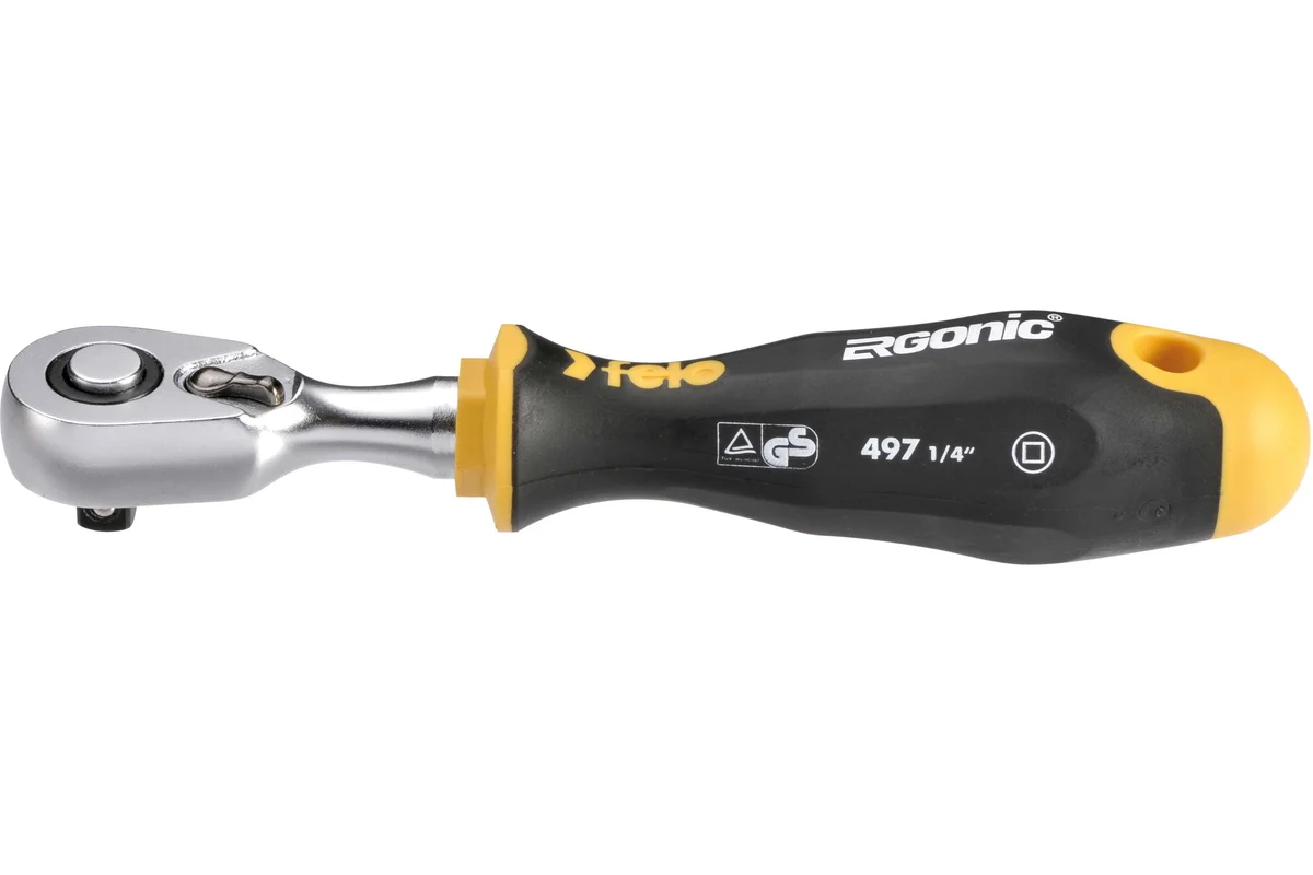 Трещотка Felo Ergonic 1/4" 72 зуба в блистере 49763541 — детальное фото