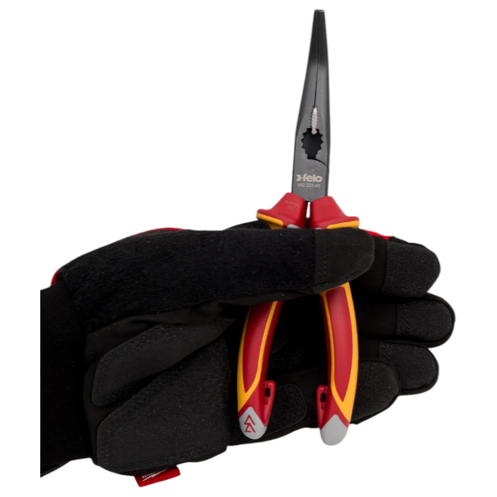 Диэлектрические угловые длинногубцы с резцом 205 мм Felo 58222540 — детальное фото