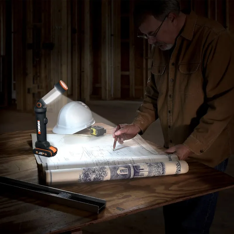 Фонарь-лампа WORX WX027 20V 510лм аккумуляторный — детальное фото