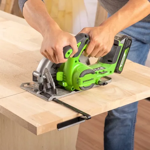 Циркулярная пила Greenworks GD24CS165 24V 1501607 бесщеточная аккумуляторная — детальное фото